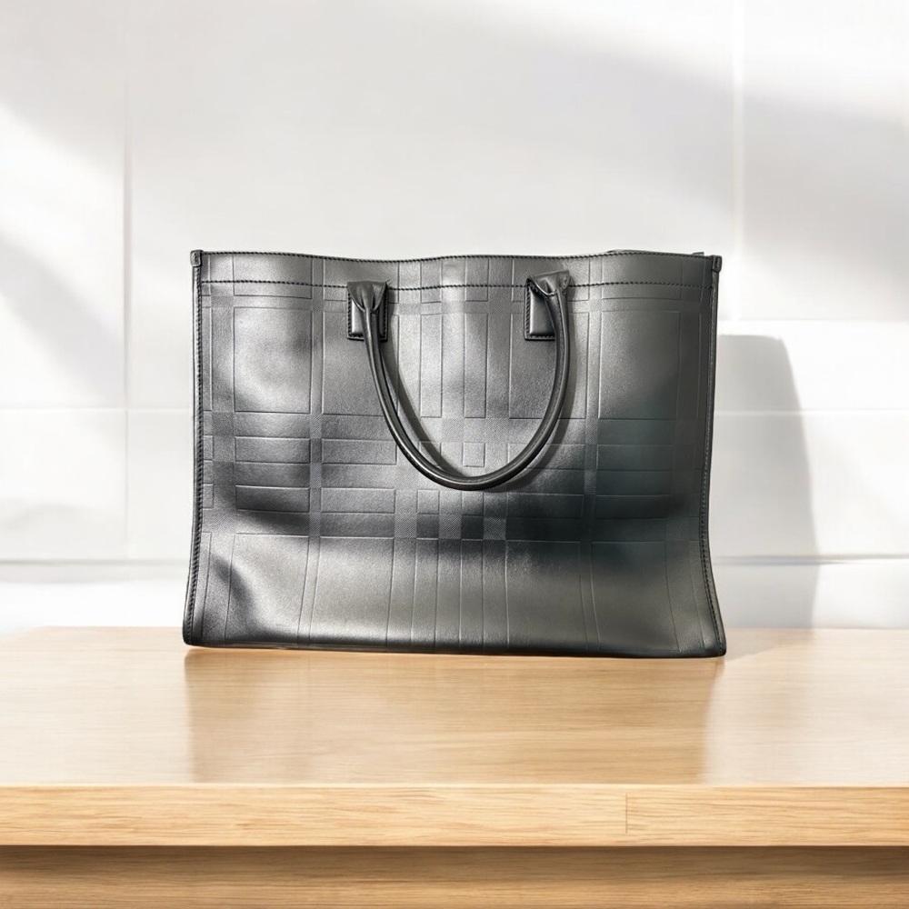 Burberry Black Leather Tote - Picture 1 of 15